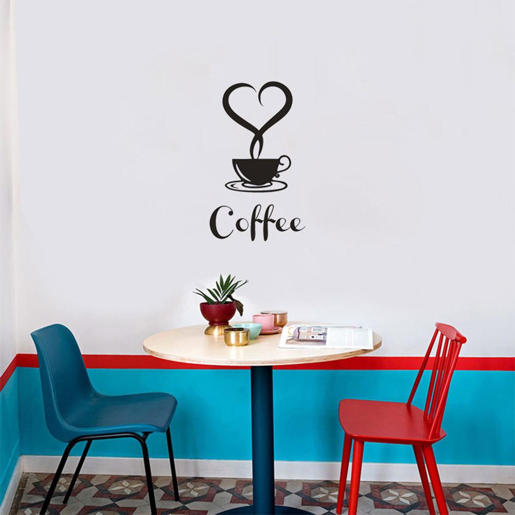 Coffee Shop Sticker Decal Cafe Cup Poster Vinyl Art Wall Decor Kitchen Oil-proof Anti-fouling Home Decoration Sticker