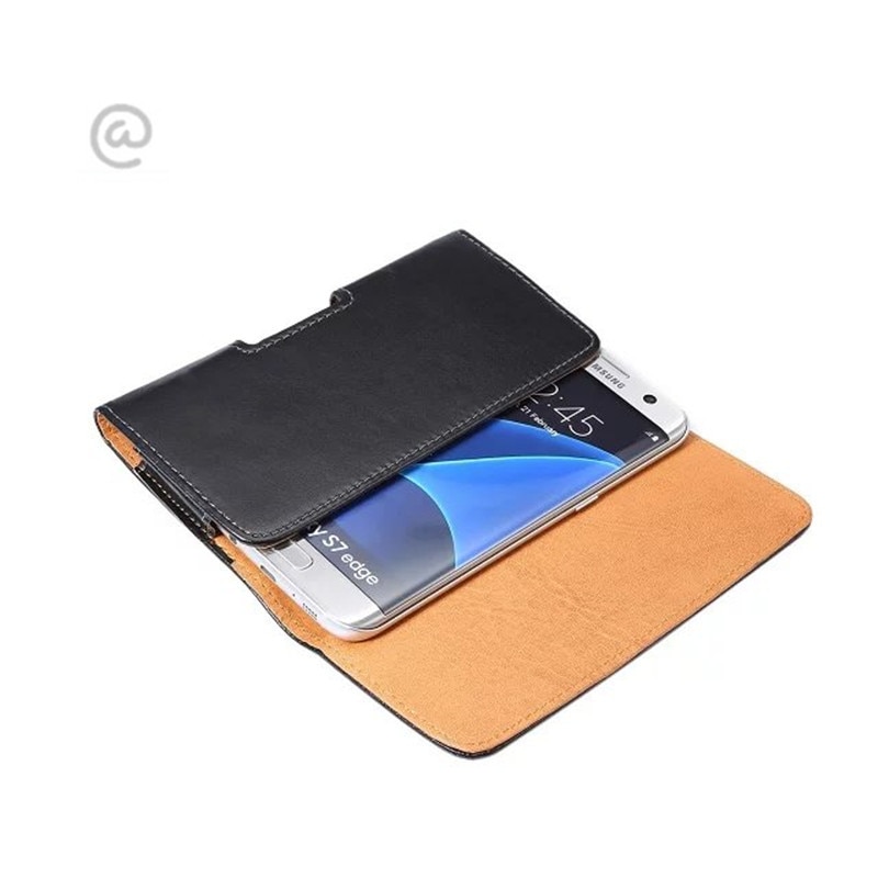 Universal Many Models Belt Clip Holster Leather Mobile Phone Case Pouch cover For Samsung s7edge 5.5" inch For Smartphone bags