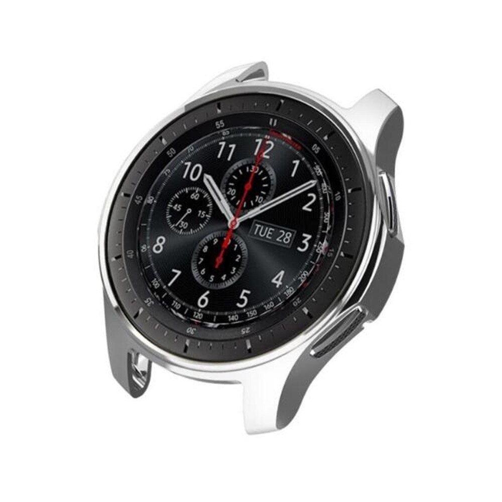 Case for Samsung Galaxy Watch 46mm Cases & Gear S3 Frontier Soft TPU Smart Shockproof Case Cover Bumper Protector Frame Plated: Silver / Galaxy Watch 46mm