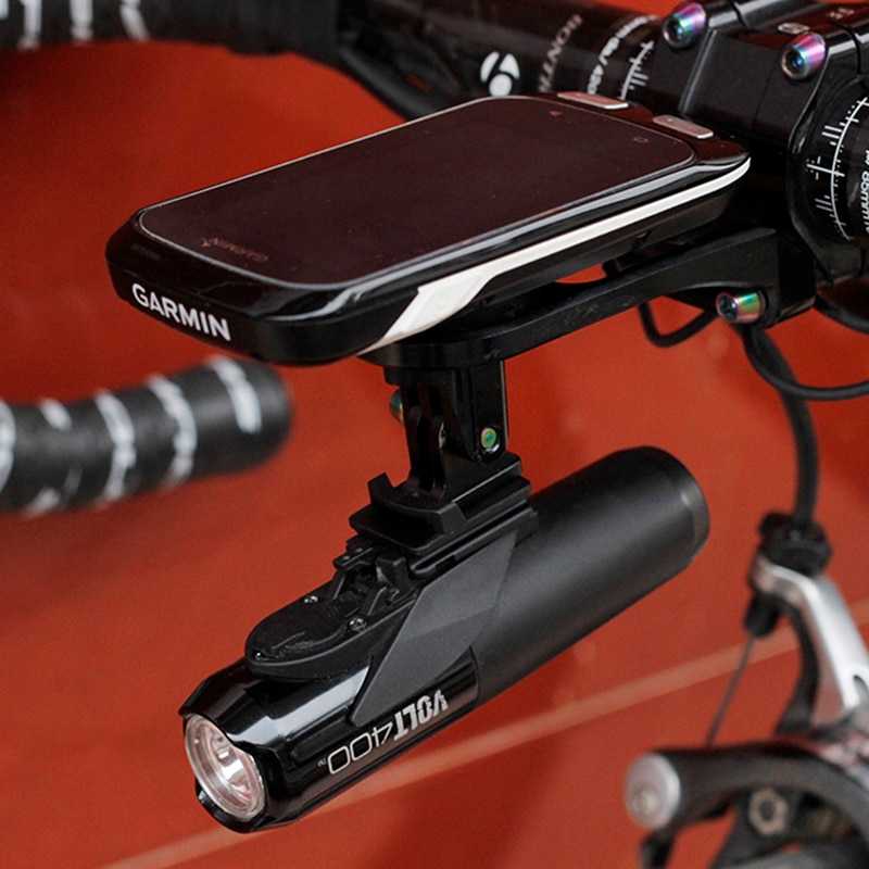 Adapter til cykellampe til cateye volt 300 400 flash light tilslutning til garmin byton computer mount med gopro kamera adapter