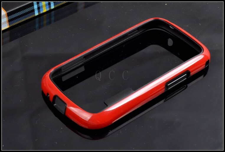 Op Verkoop! hybrid rubber protector frame tpu Bumper Voor Samsung GALAXY Trend Duos GT-S7562 Siliconen cover telefoon tassen case: red