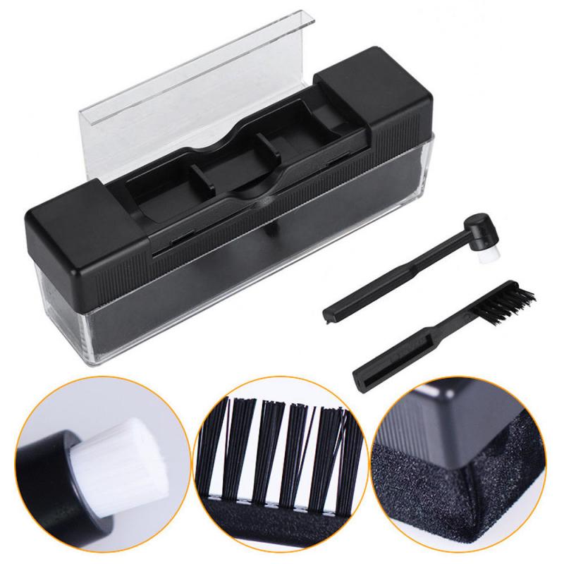 Vinyl Record Cleaning Brush Set Phonograph Stylus Velvet Anti-static Cleaner Kit 2 in 1 Cleaning Kit Turntables Cleaning Kit