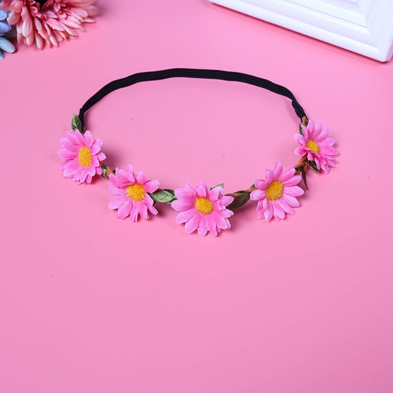 Meisjes Bloemenslingers Krans Bohemian Wijnstok Verstelbare Bruiloft Garen Guirlande Zoete Haarbanden Accessoires Voor Beach Mermaid Swim