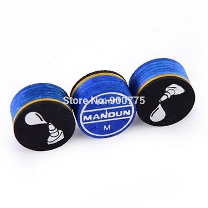 Mandun Cue Tips 14Mm Lederen Tip Zachte/Medium /Hard (Optioneel) 6 Lagen Zwembad Biljart Stick Tips