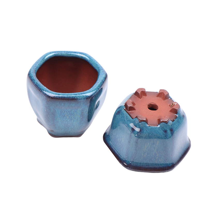 Mini Plant Pots Flower Pot With Holes Garden Chinese Style Bonsai Flowerpot Purple Sand Craft Plant Pot Planter Home Decoration