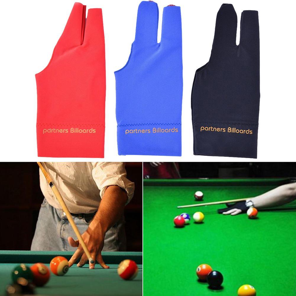 1Pcs Drie Vingers Full-Vinger Snooker Biljartkeu Biljart Stoffen Hand Borduren Biljart Accessoire Handschoen Voor Links C5F3