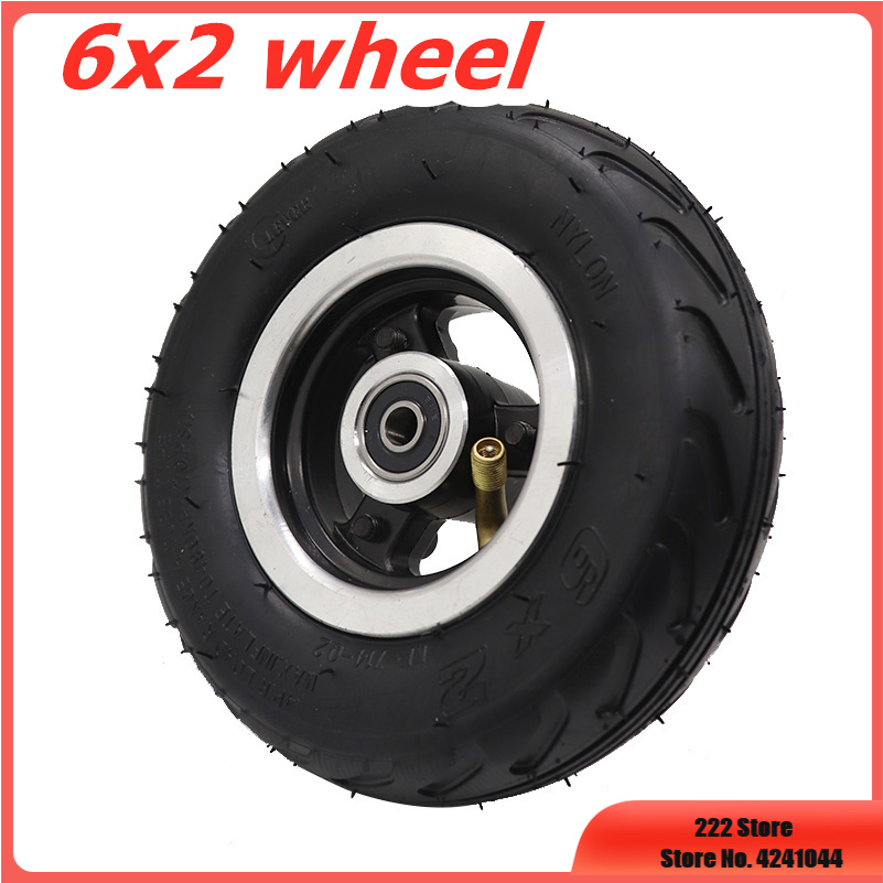 Electric Scooter 6 Inch Wheel 6x2 With Air tyre/Solid Tire Metal Hub 608 /628 Bearings 8/10mm Axle Hole Trolley Cart
