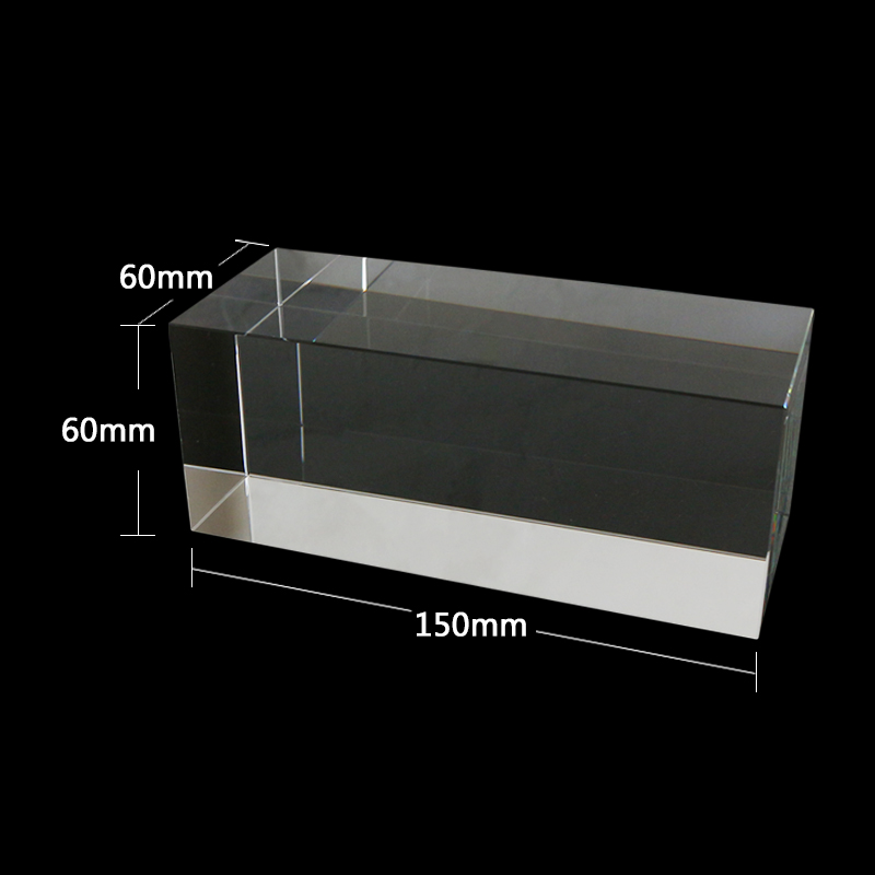 k9 Optical Prism 6x6x15cm Artificial Crystal Glass Cuboid Prism for Taking Pictures Photography Optical Experiment Tool