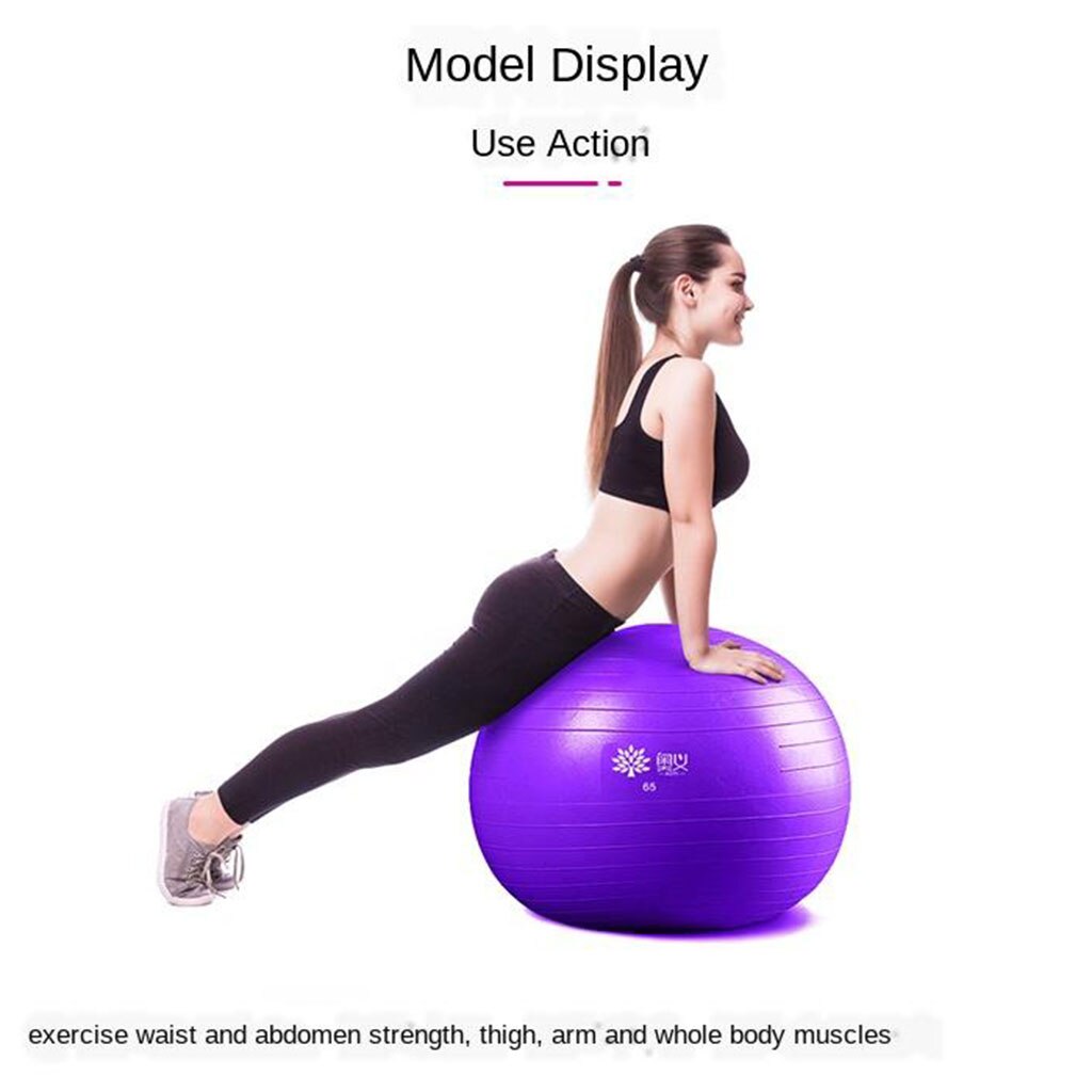 65Cm Yoga Fitness Bal Voor Balans Oefening Workout - Anti Burst Voor Thuis En Gym Fitness, Bevalling, pilates Core