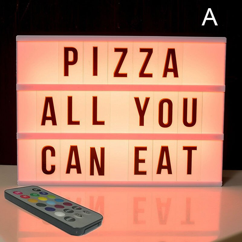 De Mini Kleur Veranderende Lightbox Met Letters Symbool Kaarten Decoratie Lamp Bericht Board Lightbox Usb Powered Voor Indoor Outdoor