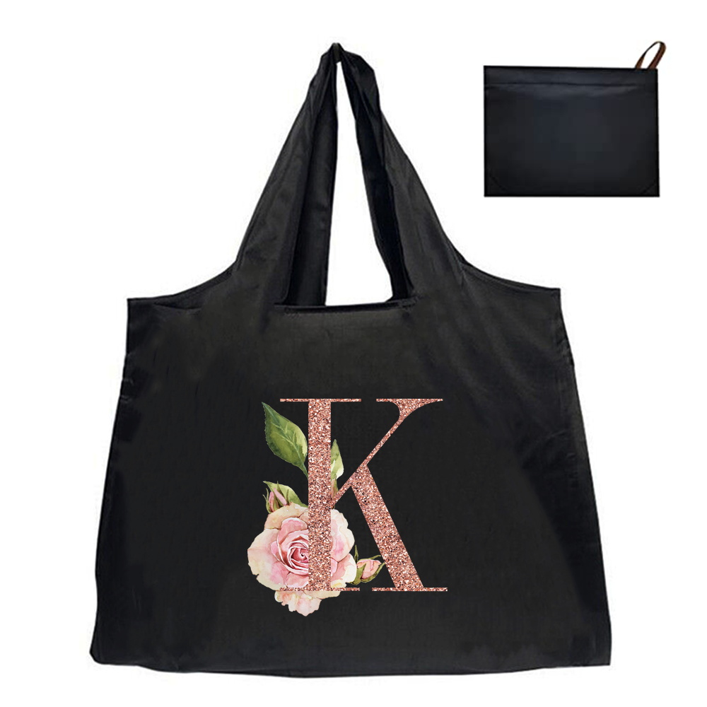 Bolsa de compras, bolso de mano, organizador de comestibles, bolsos reutilizables, bolsos de hombro, práctico bolso grande de gran capacidad para la: Oro