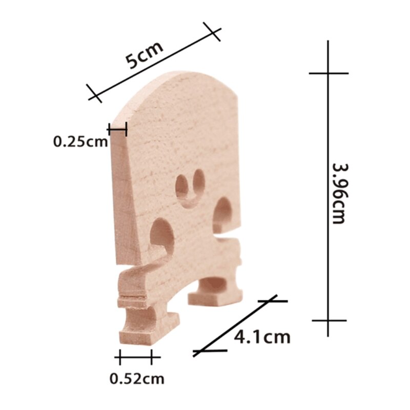 Maple Wood Acoustic Violin Bridge Regular 4/4 Size Musical Instruments Parts D2TC
