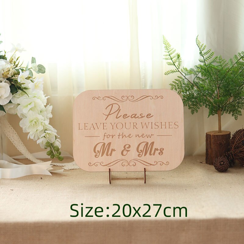Wedding Dinner Party Table Place Card Signs Cute Framed Wooden Board Holder Table Decoration Party sign: please