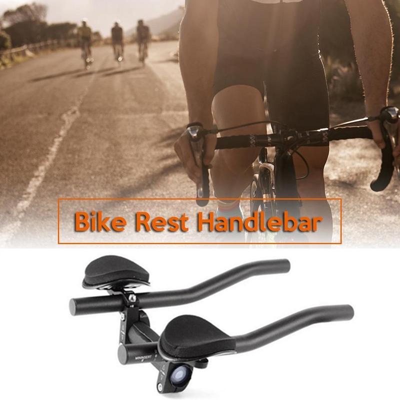 Bicycle Rest TT Handlebar Clip on Aero Bars Handlebar Road Triathlon Cycling Bike Extension Tri Handlebar Rest Bars Aerobar Y2A6