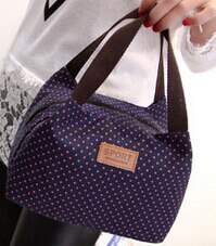 Koreaanse versie van de kleine frisse draagbare canvas handtas lunchtas handtas dames wilde stof mummie tas: Paars