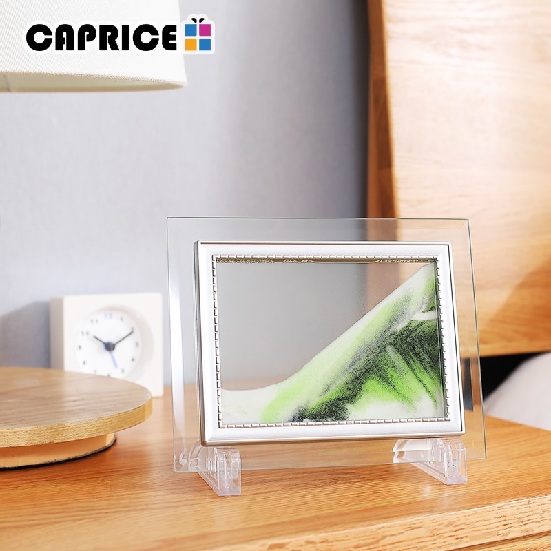 Liquid Sand Frame Landscape Picture Moving Glass Frame Changeable Painting Photo Ornaments Home Office Decor WMSLH