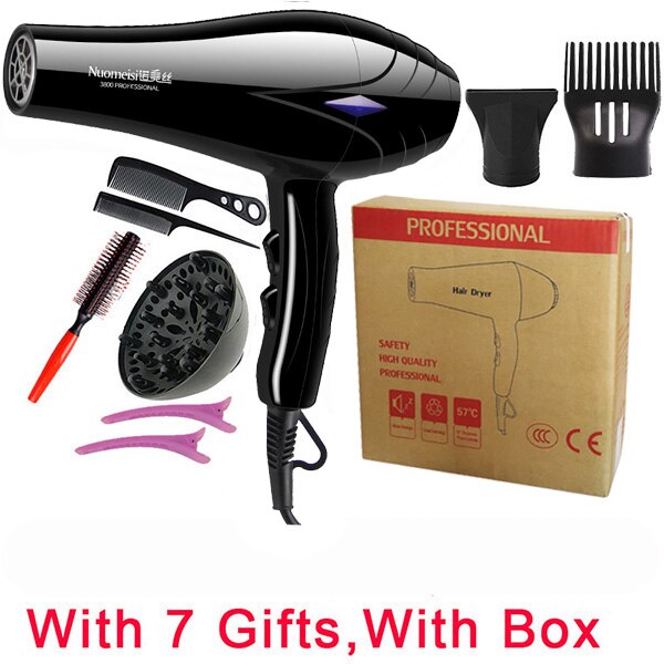 Factory direct sales hair salon home high-power hair dryer and cold wind barber shop dedicated hair dryer barrel: 7 gifts with box / AU