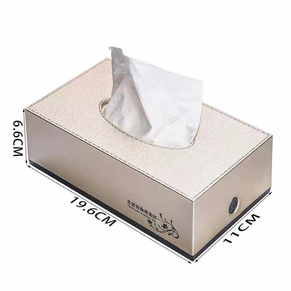 B-LIFE Tissue Dispenser Box Cover Holder Clear Acrylic Rectangle Napkin Organizer Hand Towel Dispenser Tissue Cover Rectangular: L GOLDEN