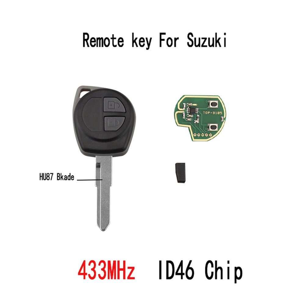Clé à distance de voiture adaptée pour SUZUKI SWIFT SX4 ALTO VITARA IGNIS JIMNY Splash 433MHz ID46 puce