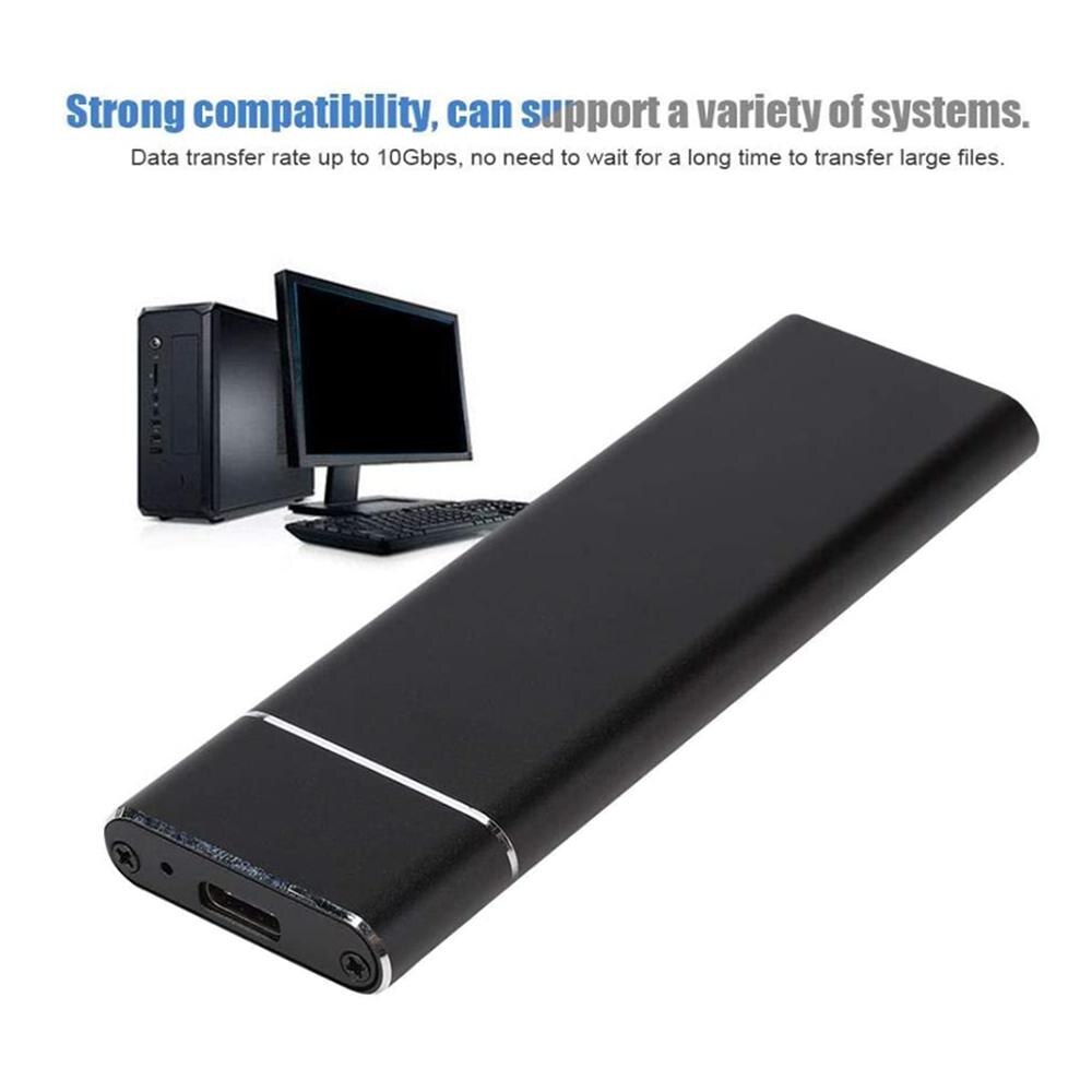 Hard Disk Case M.2 Ngff To Usb3.1 Ssd Solid Mobile Type-c Mobile Hard Disk Box Aluminum Alloy Material Lightweight And Portable