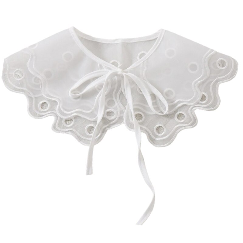 Lolita Decoratieve Nep Kraag Kant Sjaal Borduren Gelaagde Mesh Dickey Ketting N58F