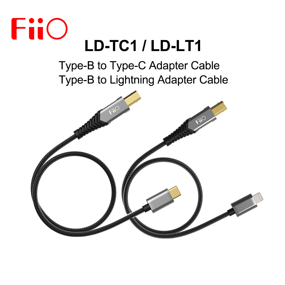 Fiio LD-LT1/LD-TC1 Usb Type-B Bliksem/Type-C Adapter Auido Kabel Ongeveer 50Cm voor K9 Pro/K5 Pro