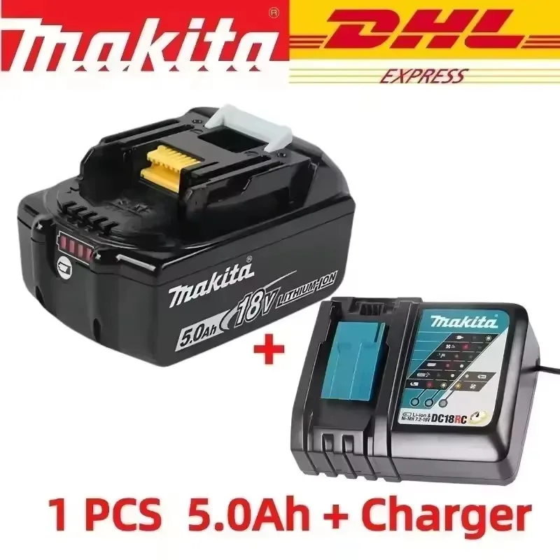 🪫 100%  aitoa 18v makita 6ah/5ah makita akulle  bl1840 bl1830b bl1850b bl1850 bl1860 bl1815 vaihto litiumakku🏅: Keltainen