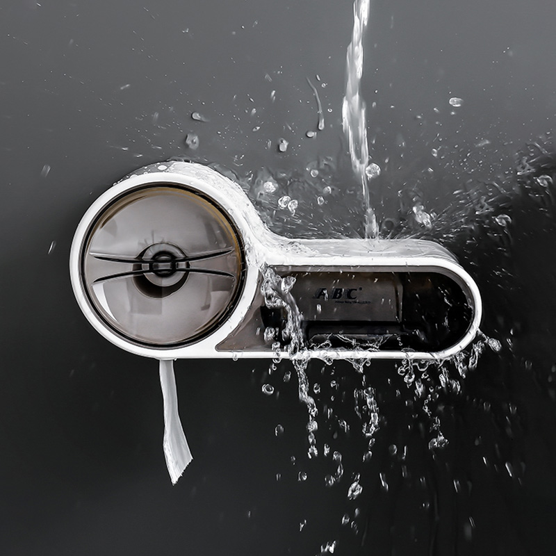 Punch-free Toilet Paper Holder Wall-Mount Bathroom Waterproof Tissue Box Phone Shelf Kitchen Roll Paper WC Bathroom Accessories