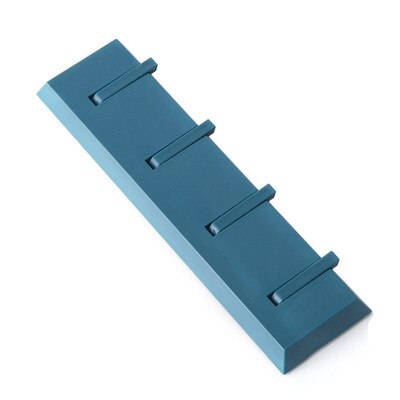 Gancho de de Piano, colgador de llaves de pared, decoración de cuarto de baño, llavero de pared, perchero para ropa, punzón gratis, estante de almacenamiento de útiles de cocina: Blue