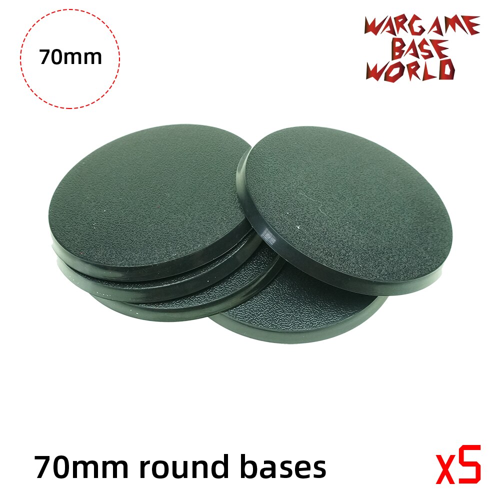 Table Games Bases -70mm Round Bases: 5 bases