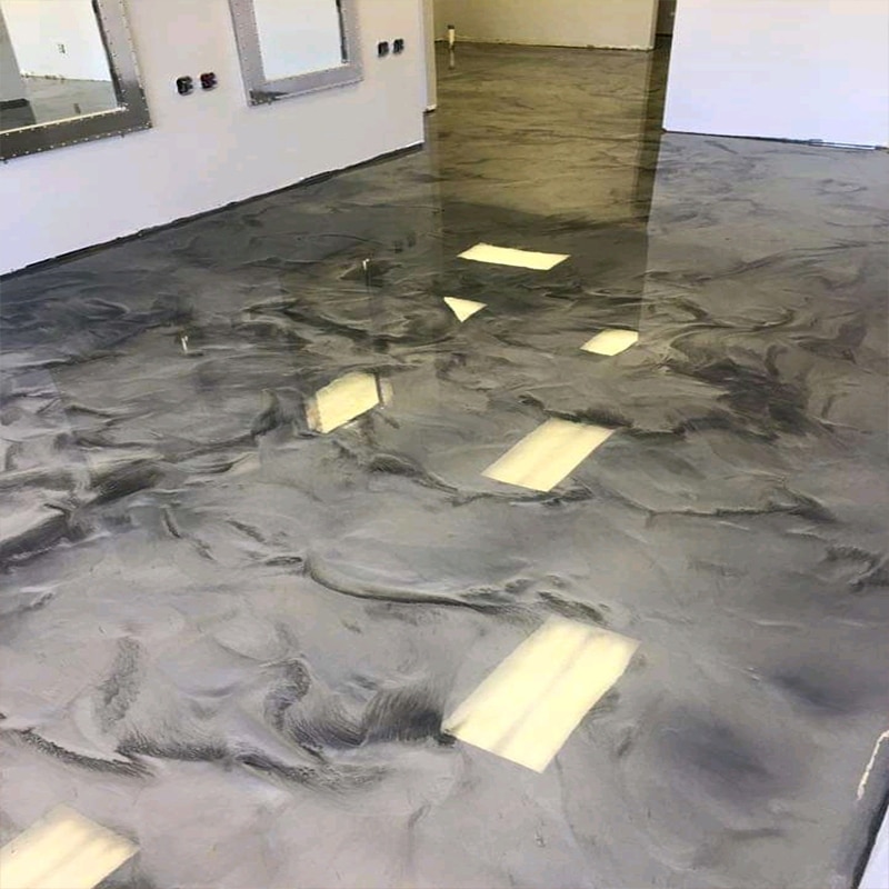 epoxy metallic floor paint self-leveling flooring cement concrete coating flooring glue strong adhesion high penetration