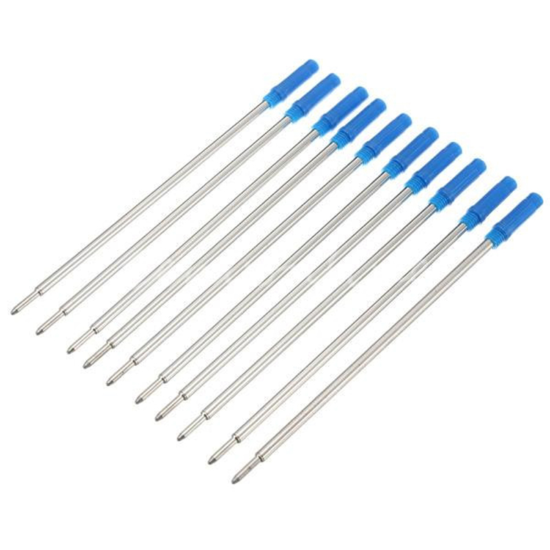 10 stks/partij Cross Type Balpen Vullingen Inkt Medium Blauw bal Refill voor Element Pen Rvs Tip Kantoor School Supply