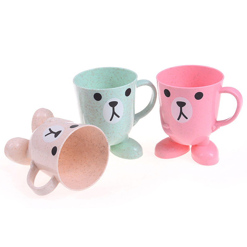 Karikatur Baby Waschen Tasse Wasser Tassen freundlicher Baby Bambus Zahnbürste Tasse Baby Ausbildung Tassen für freundlicher Lernen Trinken Fütterung Flaschen