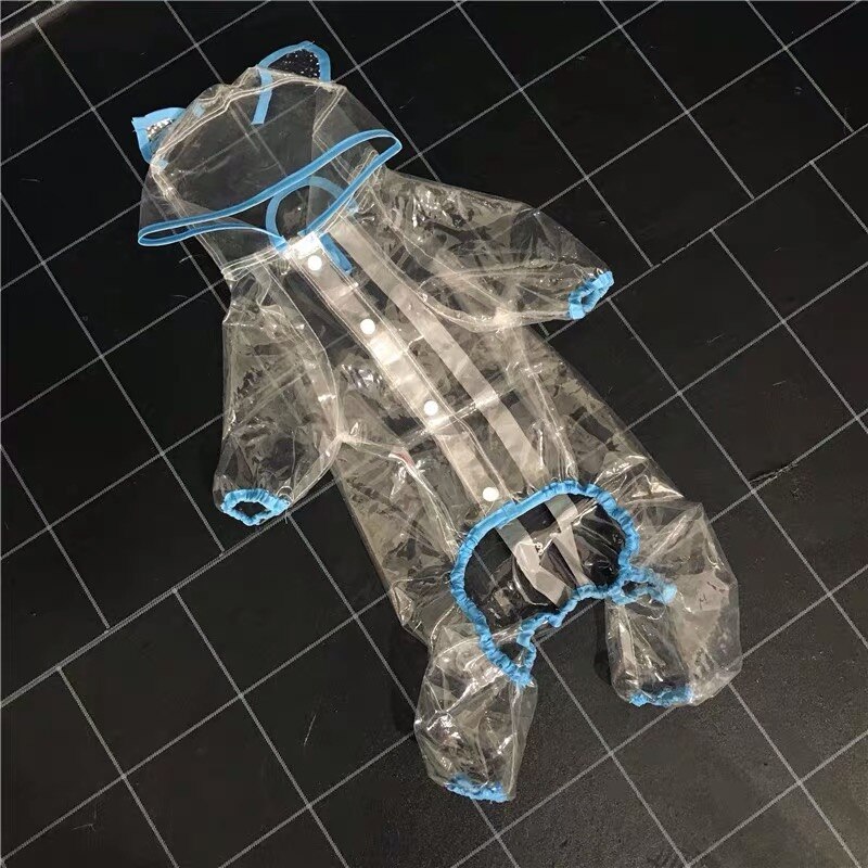 Transparent Raincoat with Hat Waterproof Dog Puppy Rain Coat Pet Raincoats For Small Dogs Pets Clothes Schnauzer Yorkie XPC02