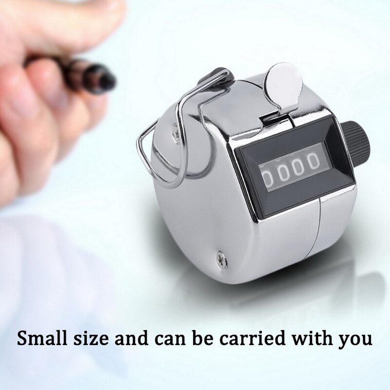 Brand Portable Hand Held 4 Digits Counter/ Silver Manual Scientific Counting
