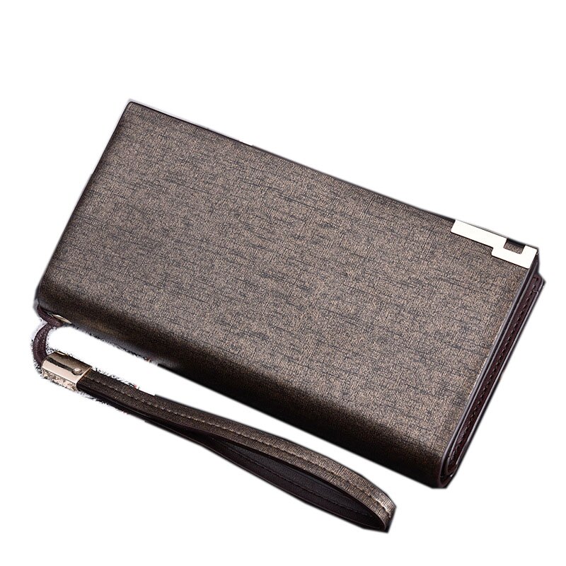 Carteira masculina longa de marca ocidental, bolsa de celular com zíper, garantia de qualidade, design dourado e azul, frete grátis, 2020