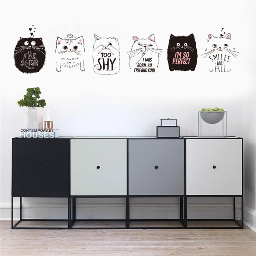Wall Sticker Cute Cartoon DIY Stickers For Kids Room Bedroom House Removable Wallstickers Etiqueta Da Parede 18APR9