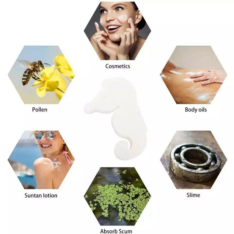 10 pz Olio di Assorbimento Schiuma di Spugna per Vasca Idromassaggio, Piscina e terme (Cavalluccio Marino)