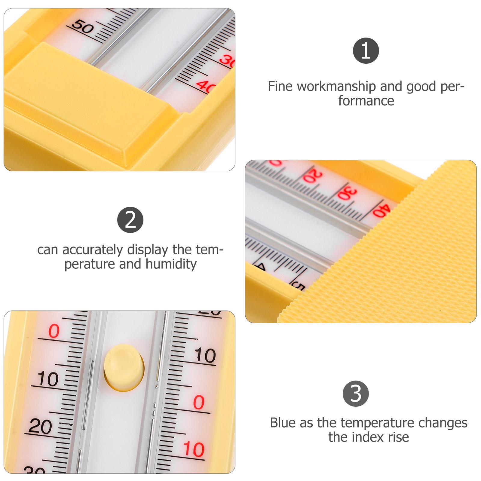 Thermometer Outdoor Indoor Max Min Celsius Fahrenheit Temperature Meter ABS Plastic Wall Hygrometer