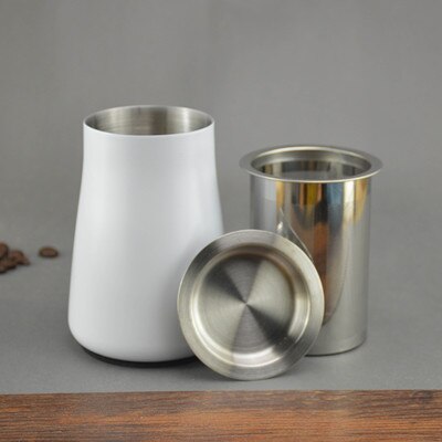 304 stainless steel coffee fragrance-smelling cup sifter Fresh Ground Coffee sieve shaker sifting device: Dark Khaki