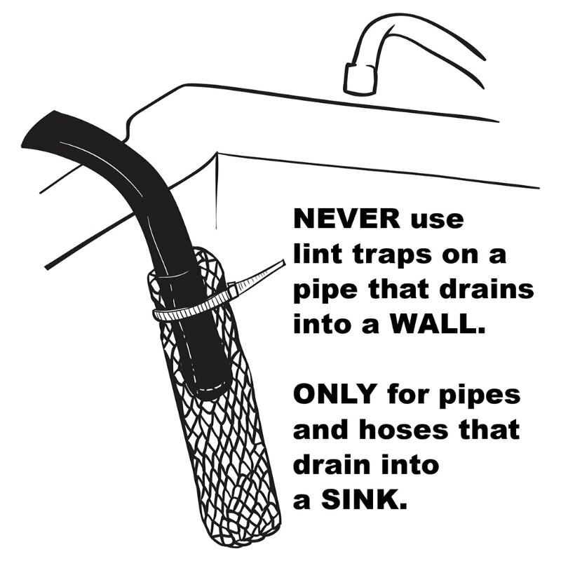 24/36/50 Sets Stainless Steel Anti Rust Washing Machine Lint Snare Traps Washer Hose with Cable Ties