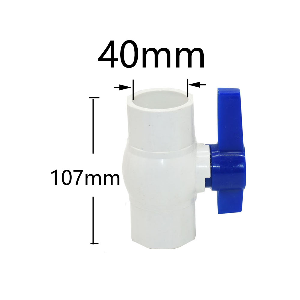20/25/32/40/50/63/75mm Pipe PVC Valve Connector Water Pipe Fitting Melt Ball Valve Agriculture Garden Irrigation Fittings: 40mm
