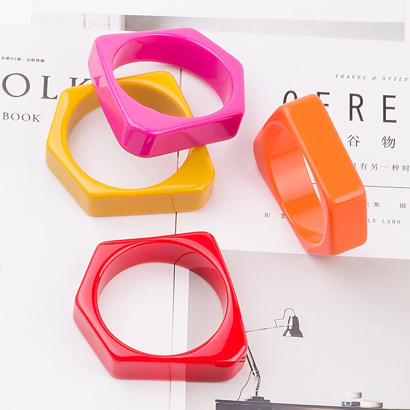 Guanlong marca design geométrico irregular resina pulseira pulseiras puseiras jóias para transporte da gota por atacado