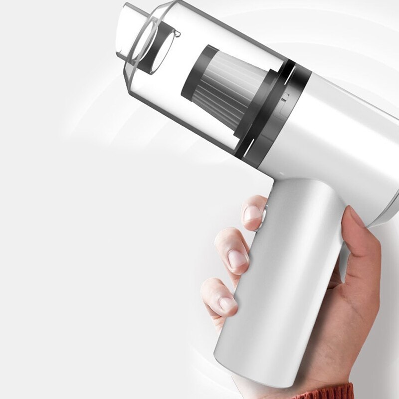 USB Rechargeable Vacuum Cleaner Handheld Cyclonic Suction Vacuum Cleaner Brush Cleaning for Office Home Wet Dry Use