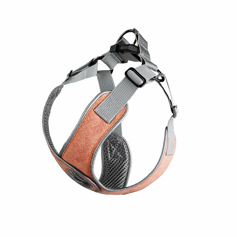 Puppy Harness No Pull Dog Accessories Arnes Para Perro Szelki Dla Psa Pet Harnais Chien Vest Reflective X-Shaped For Small Dogs: Orange / L