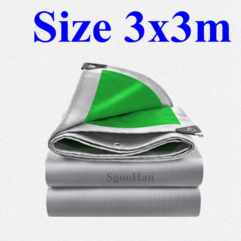0.32mm pe presenning regntät tyg solskydd segelbåt bil lastbil canopys tarp markark camping husdjur vattentät duk: 3 x 3m