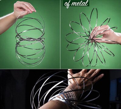Flow Ring Toy Amazing Flow Toy Kinetic Spring Toy Funny Outdoor Game Intelligent Antistress Toy Fidget Spinner