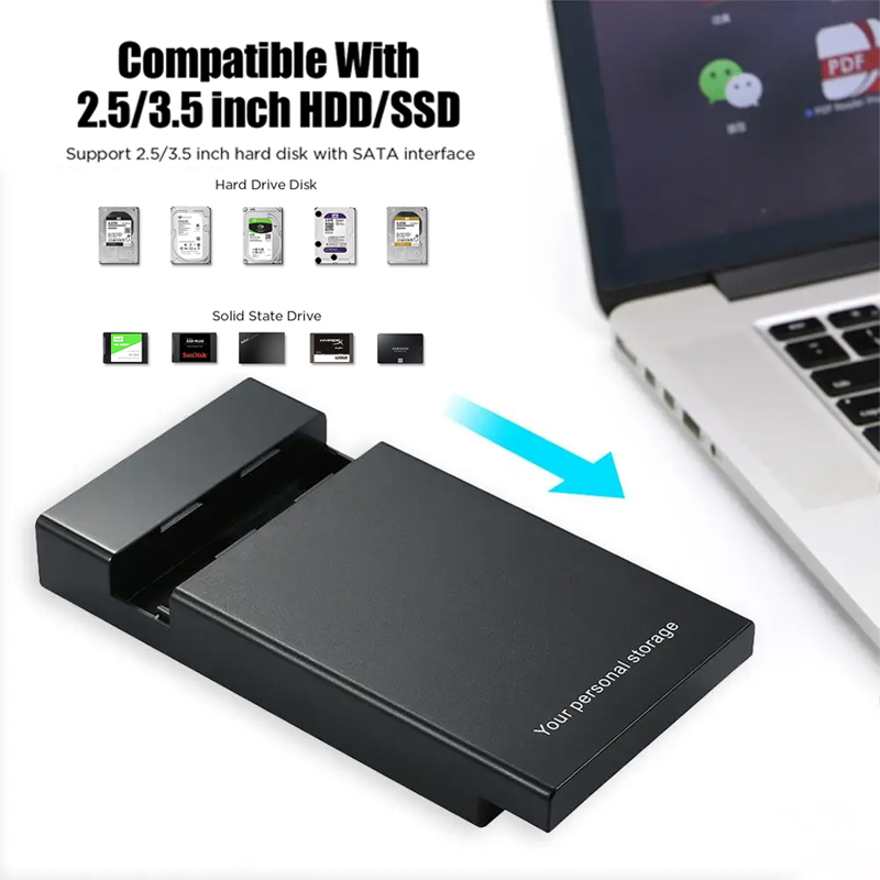 GUDGA 3,5-inch externe hdd-behuizing 2.5 SATA naar USB 3.0 6 Gbps HDD-behuizing SATA III SSD-behuizing voor 10Tb dikke harde schijf 3.5 Externe hdd 2'5 harde-schijfbehuizing Laptop 3.5 harde-schijfbehuizing