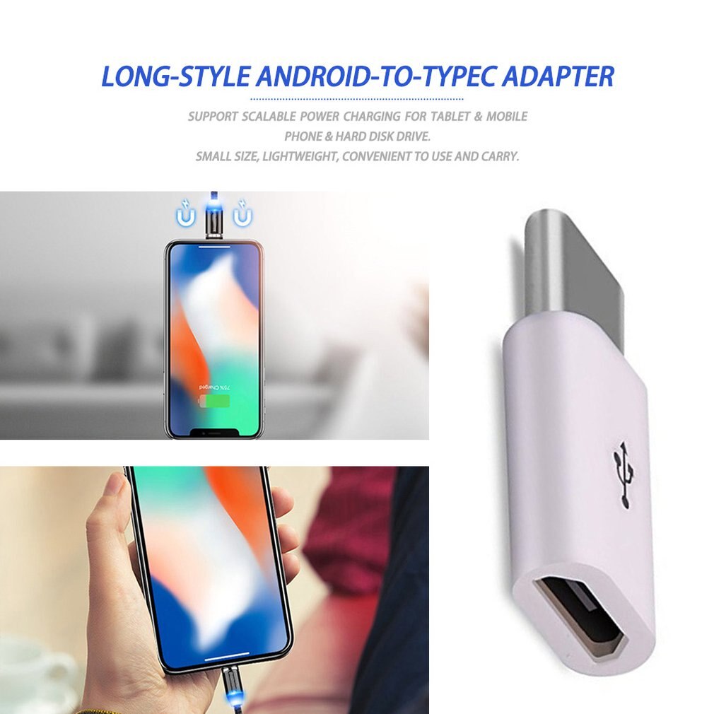Universal usb 3.1 type-c-kontakt til mikro-usb hann til hunn-omformer mini bærbar usb-c dataadapter type c-enhet android