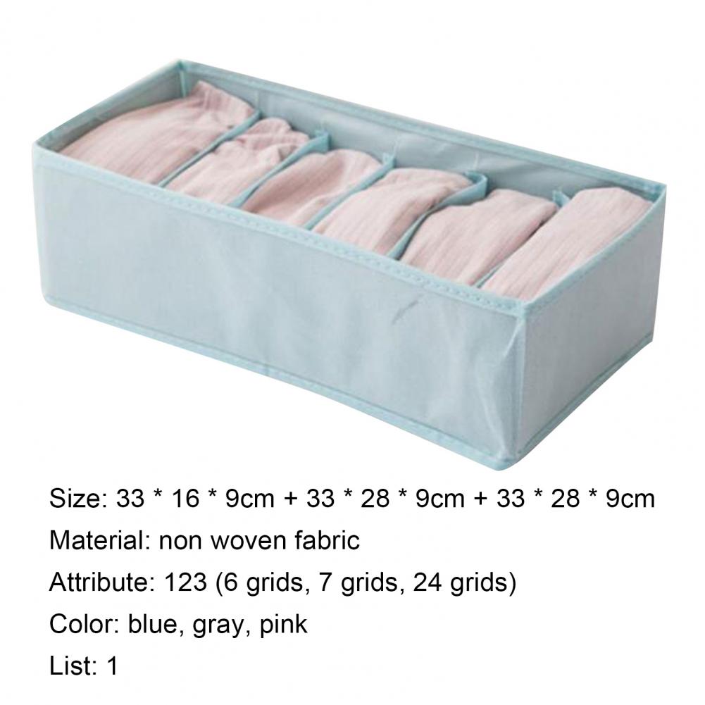 6/7/24 Grids Underwear Storage Drawer Organizer Non Woven Fabric Drawer Divider Box for Bra Socks Clothes Organizer Storage Box